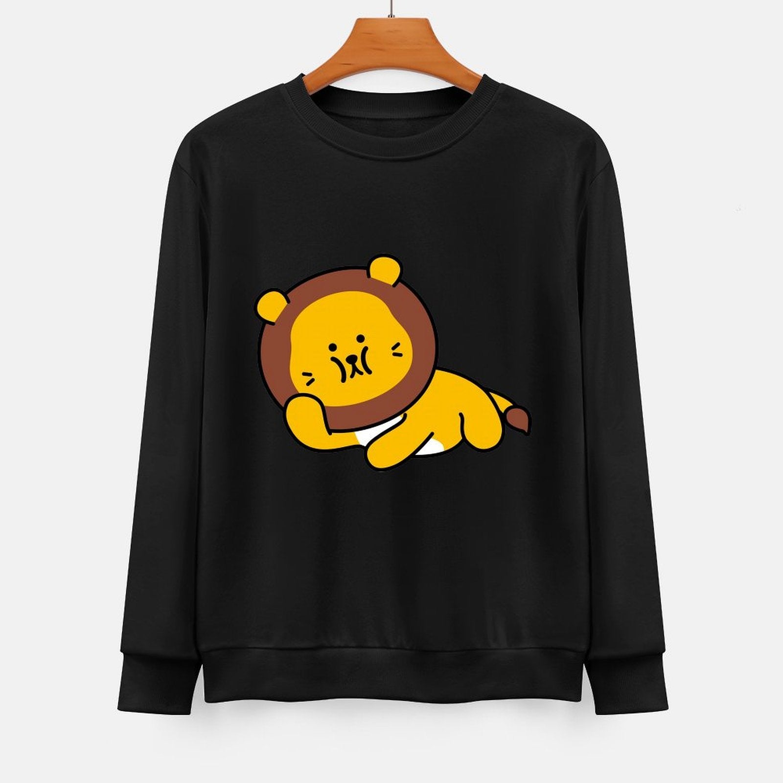 Front Patterned Long Sleeve TopDouble-Stitched CleanCut